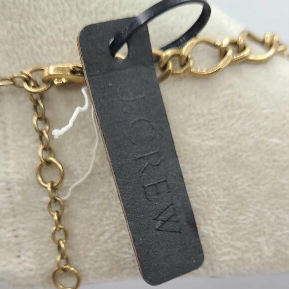 J Crew Gold Tone Crystal Statement Necklace NWT!  NEW!  Stunning - Picture 4 of 10